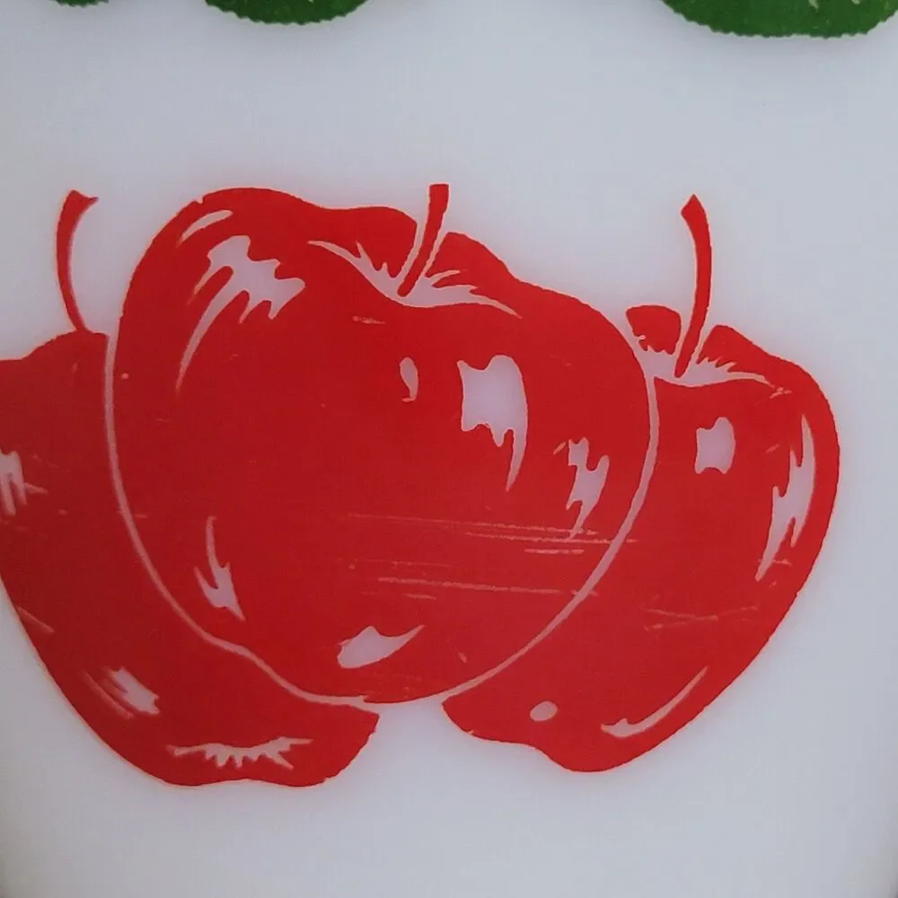 VTG Hazel Atlas Apple Mixing Bowl Milk Glass USA MCM 50s 6" - Picture 3 of 4